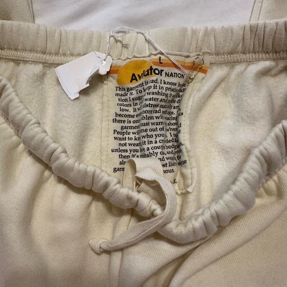 Aviator Nation 5 STRIPE SWEATPANTS - VINTAGE WHITE RAINBOW - Picture 5 of 5